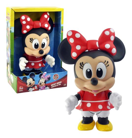 Imagem de Boneca Minnie Baby em Vinil Disney Lider Brinquedos Infantil Presente dia Crianças Aniversário Natal