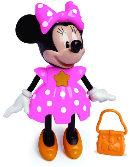 Imagem de Boneca minnie mouse rosa conta história musical - disney