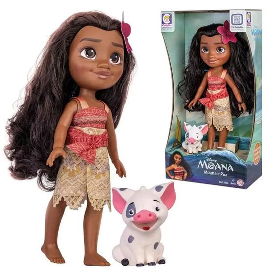 Boneca Moana E Pua Princesa Disney 36Cm Original Cotiplas - Bonecas ...