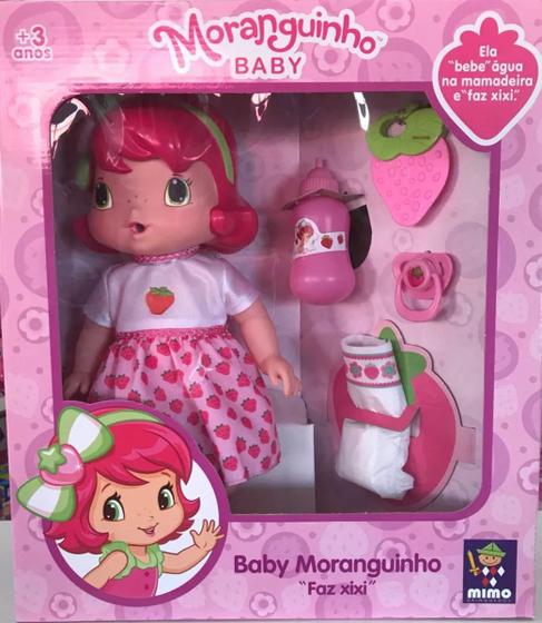 Boneca Moranguinho Baby Faz Xixi Original Mimo Brinquedos Menor preço em Boneca Moranguinho Baby Faz Xixi Original Mimo Brinquedos