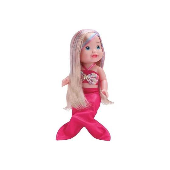 Imagem de Boneca My Little Collection Sereia Divertoys Ref.8040 Rosa