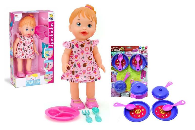 Boneca My Little Lanchinho com Panelinhas e Pratinhos Extras Diver Toys Bonecas Magazine Luiza