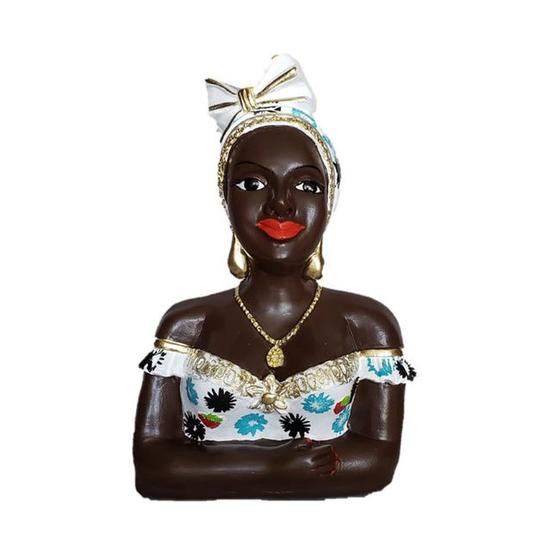 Imagem de Boneca Namoradeira Busto Laço Branco Decoração Casa Varanda Janela Mesa