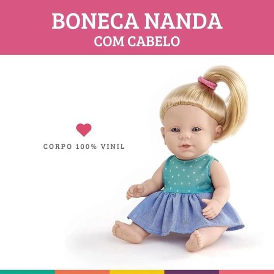 Imagem de Boneca nanda - c/ cabelo - pupee