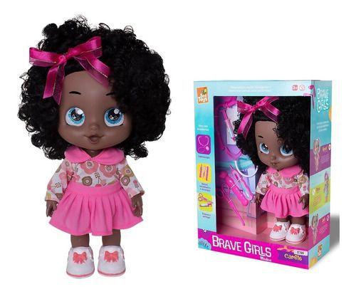 Boneca Negra Morena Brave Girls Medica C/ Acessorios Bee toys Menor preço em Boneca Negra Morena Brave Girls Medica C/ Acessorios Bee toys