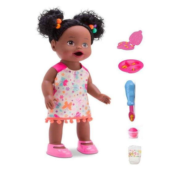 Boneca Negra My Little Collection Come E Faz Caquinha Diver Toys