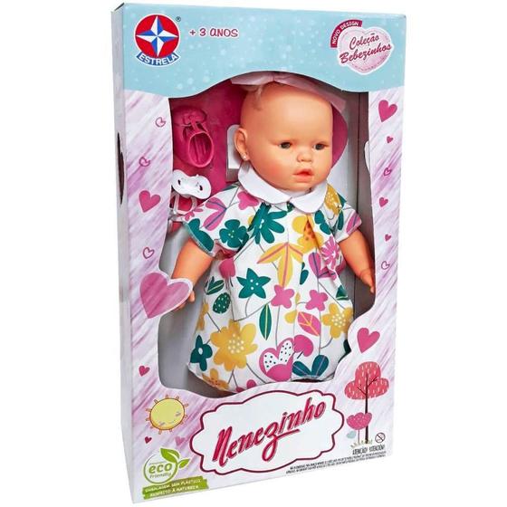 Imagem de Boneca nenezinho com vestido floral estrela