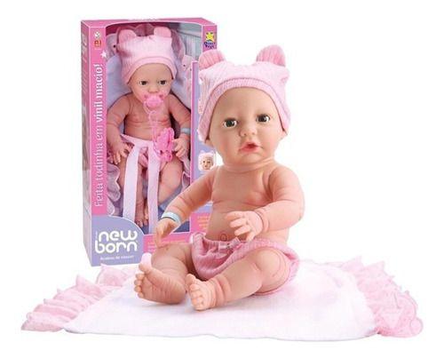 Imagem de Boneca New Born Acabou De Nascer Fecha Os Olhos + Acessórios