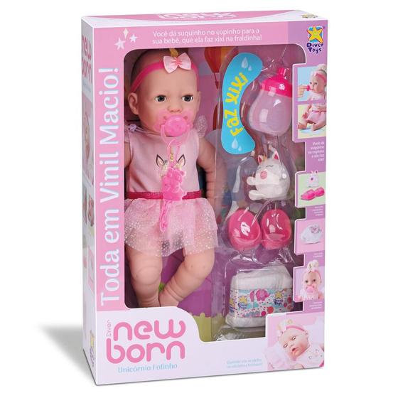 Imagem de Boneca Newborn Unicórnio Divertoys 8190