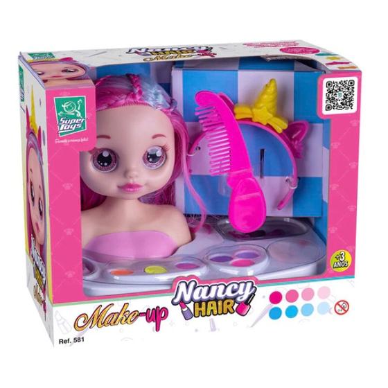 Boneca para maquiar com maquiagem e acessórios Nancy hair make-up ...