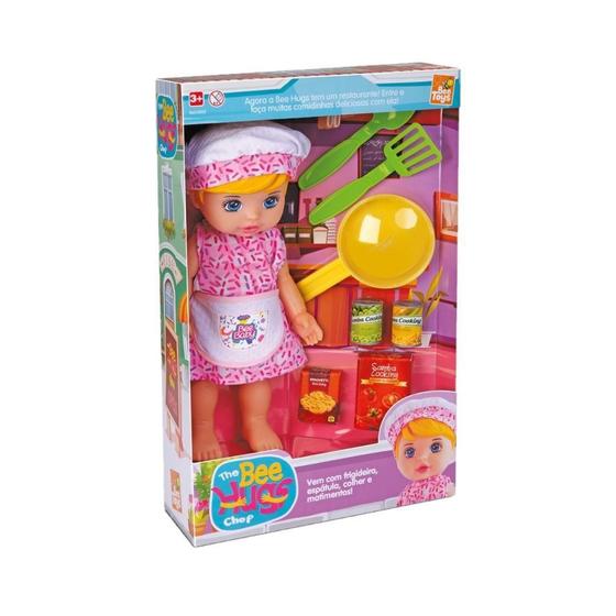 Imagem de Boneca para meninas Bee Hugs chef com Acessórios - Bee Toys