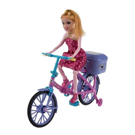 Imagem de Boneca Passeio De Bicicleta Com Luzes, Som E Anda Sozinha