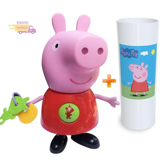 Imagem de Boneca Peppa Pig Atividades Com A Peppa Pig Brinquedo Menina e Menino Elka