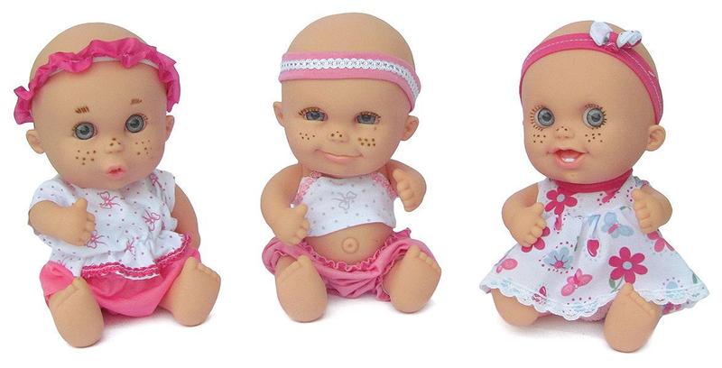 Imagem de Boneca Pequena Trigêmeas Babies Expressões Sortido Bee Toys