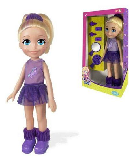 Imagem de Boneca Polly Pocket 36cm Ginasta + Acessórios Pupee Mattel  Polly Ginasta