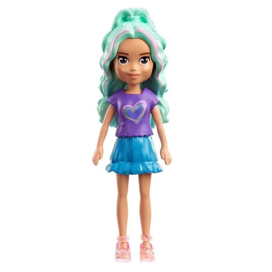 Imagem de Boneca polly pocket impulse - amiga polly cabelo turquesa - hkv81