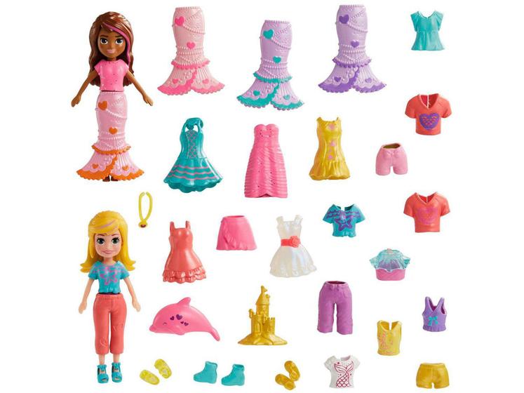 Boneca Polly Pocket Pacote de Modas Grande - com Acessórios Mattel Menor preço em Boneca Polly Pocket Pacote de Modas Grande - com Acessórios Mattel