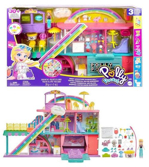 Imagem de Boneca Polly Pocket Playset Shopping Center Doces Surpresas Com 30 Acessórios - Mattel - HHX78