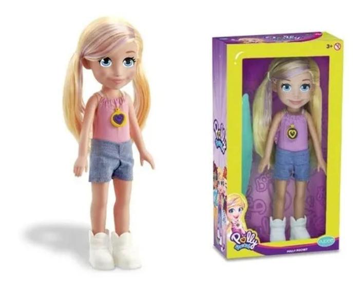 Imagem de Boneca Polly Surf Polly Pocket Mattel Articulada 38Cm 1105