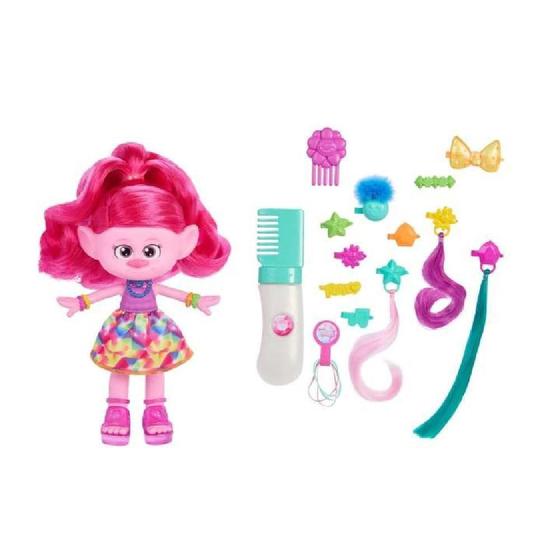 Imagem de Boneca Poppy Penteado Mágico Trolls Mattel