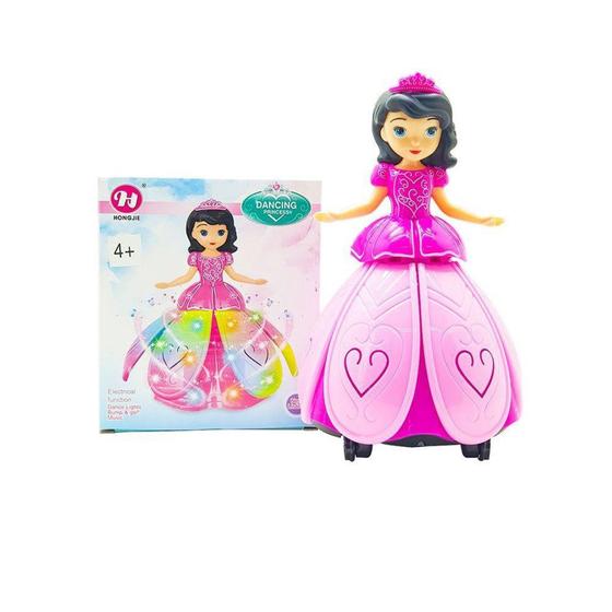 Imagem de Boneca Princesa Bate e Volta Dança com Som e Luz 25 Cm - DPL BRINQUEDOS