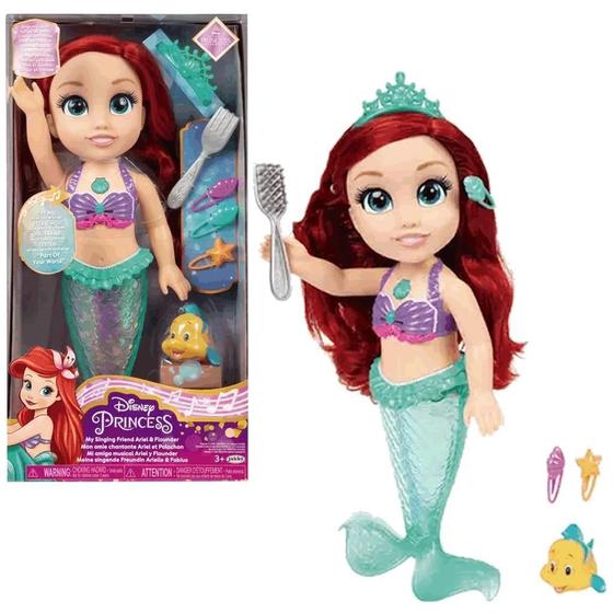 Imagem de Boneca Princesa Disney Ariel Musical Com Som E Luz Multikids