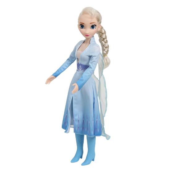 Imagem de Boneca Princesa Elsa Linda Grande 100% Vinil Com Acessórios