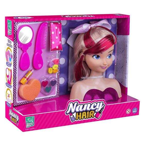 Boneca Princesa Nancy Hair Busto Para Pentear E Maquiar - Super Toys ...