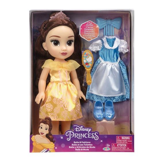 Imagem de Boneca Princesas Disney Bela com Acessórios e Roupinha Multikids - BR1929