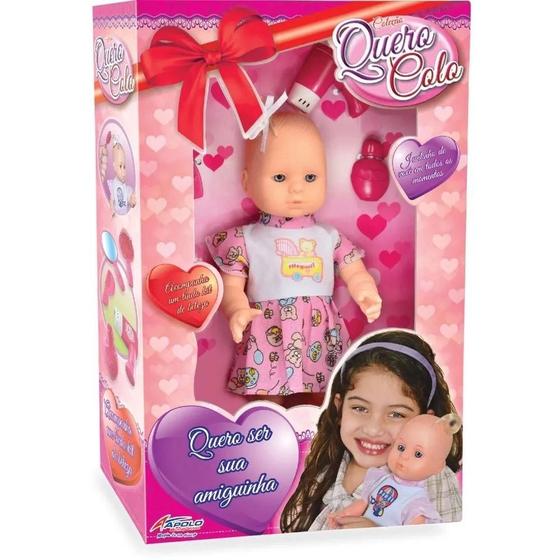 Boneca Quero Colo c/ Kit Beleza - Apolo - Bonecas - Magazine Luiza