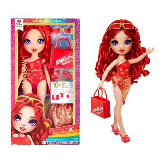 Imagem de Boneca Rainbow High Swim & Style Ruby - Moderna com Acessórios