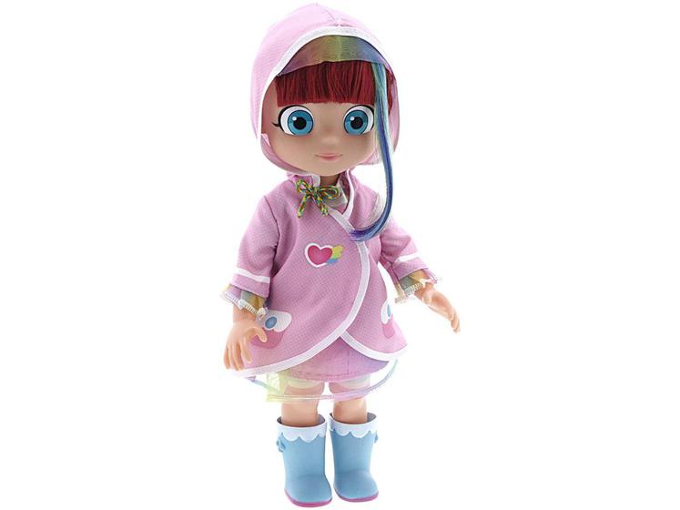 Brinquedo Boneca Grande Menina Rainbow Ruby Capa De Chuva