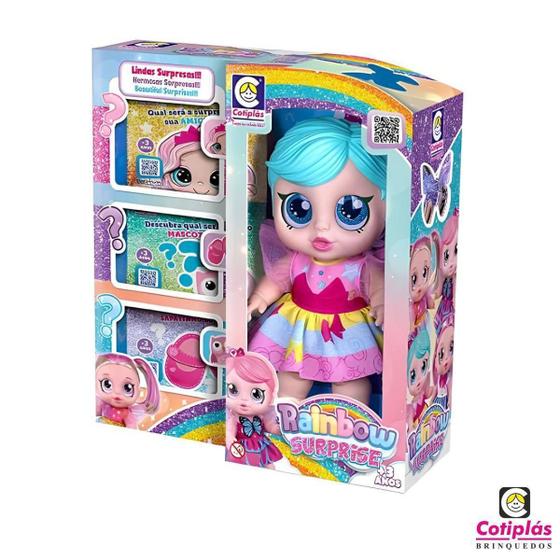 Imagem de Boneca Rainbow Surprise Mascotinho Meninas Cotiplás