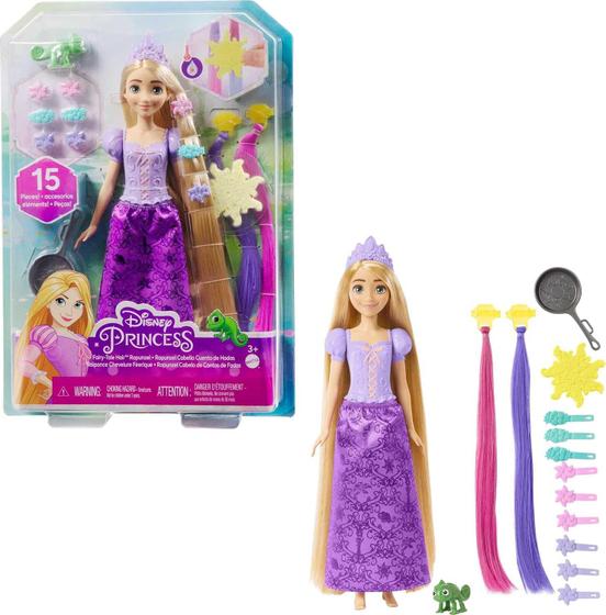 Imagem de Boneca Rapunzel Cabelo de Contos de Fadas Mattel HLW18