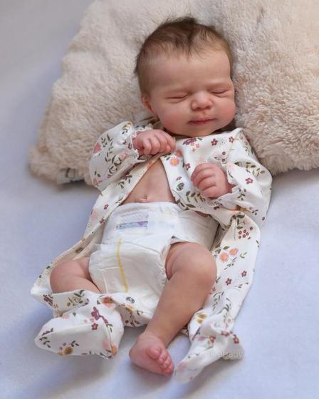 Imagem de Boneca Reborn Baby Doll Zero Pam Realistic Silicone Girl 45 cm com Acc