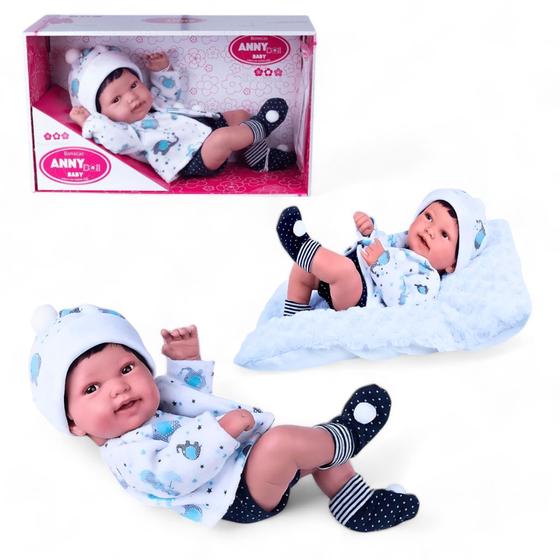 Imagem de Boneca Reborn Bebê Anny Doll Baby Menino Realista Grande 42cm