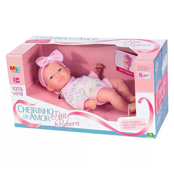 Imagem de Boneca reborn cheirinho de amor boneca mini realista brinquedos de menina 25cm