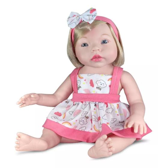 Imagem de Boneca Reborn Doll Realista Small Loira Com Vestido Sid Nyl