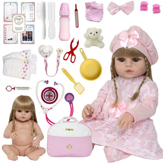 Imagem de Boneca Reborn Linda Princesa Yasmin com Enxoval Completo