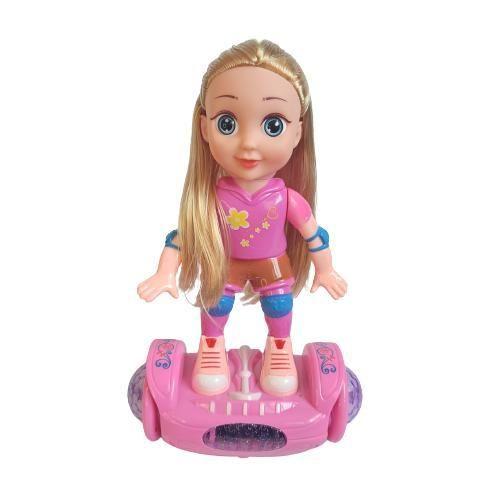 Imagem de Boneca Ritmada Notas Alegres No Skate Elétrico Hoverboard