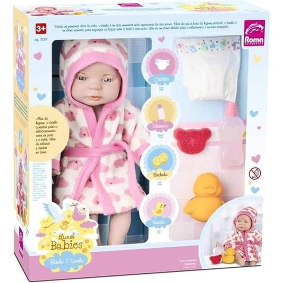 Imagem de Boneca Roma Babies Banho E Sonho Com Acessorios - Roma 5057