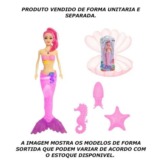 Imagem de Boneca sereia com luz na cauda- zoop