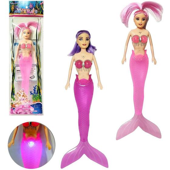 Imagem de Boneca sereia the little mermaid beautiful com luz a bateria - 20 COMERCIAL