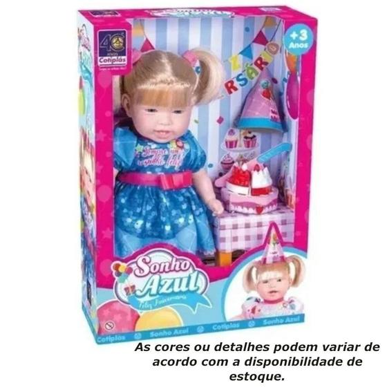 Imagem de Boneca sonho azul feliz aniversario - cotiplas