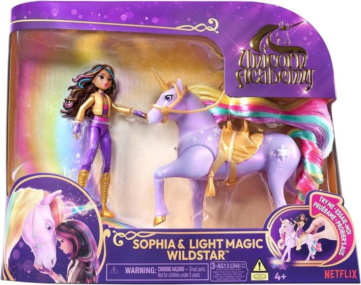 Imagem de Boneca Sophia, Unicórnio Wildstar Com Luz Academia Unicórnio