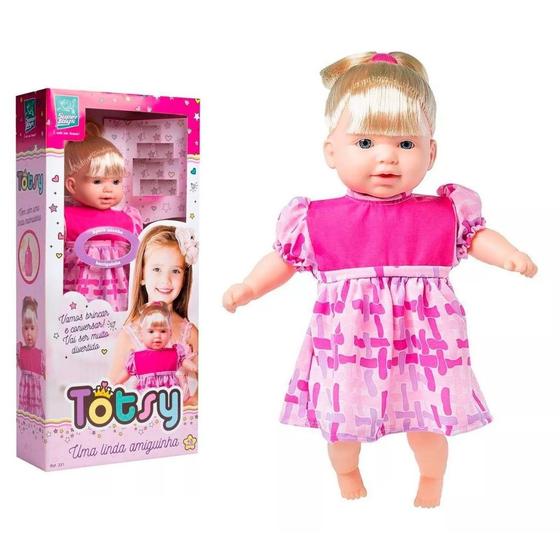 Imagem de Boneca Totsy Fala 113 Frases Menina Com Chupeta Super Toys 331