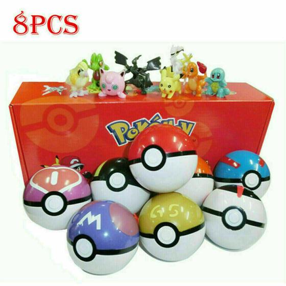 Imagem de Boneca Toy Wokex Pokeball Character com 8 bonecos para crianças