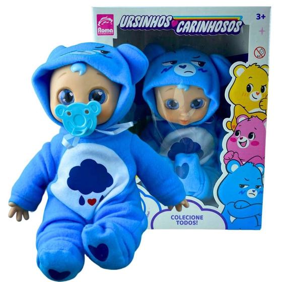 Imagem de Boneca Ursinhos Carinhosos Azul Roma Brinquedos  Kilty Kids