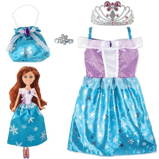 Imagem de Boneca Vestido Bolsinha E Coroa Sparkle Girls Princesa Dtc