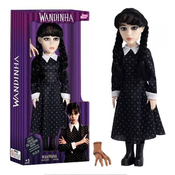 Imagem de Boneca Wandinha E Mãozinha Familia Addams Vinil 1845 - BBRA